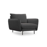 Vienna Sessel aus Strukturierter Stoff in Dunkelgrau (Positano 95), 97x94x95 cm von Cosmopolitan Design – Bild 1