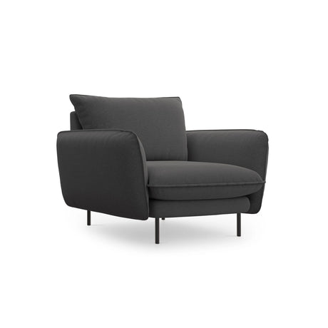 Vienna Sessel aus Strukturierter Stoff in Dunkelgrau (Positano 95), 97x94x95 cm von Cosmopolitan Design – Bild 1