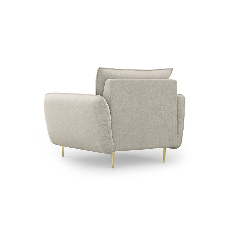 Vienna Sessel aus Strukturierter Stoff in Hellbeige (Positano 02), 97x94x95 cm von Cosmopolitan Design – Bild 4