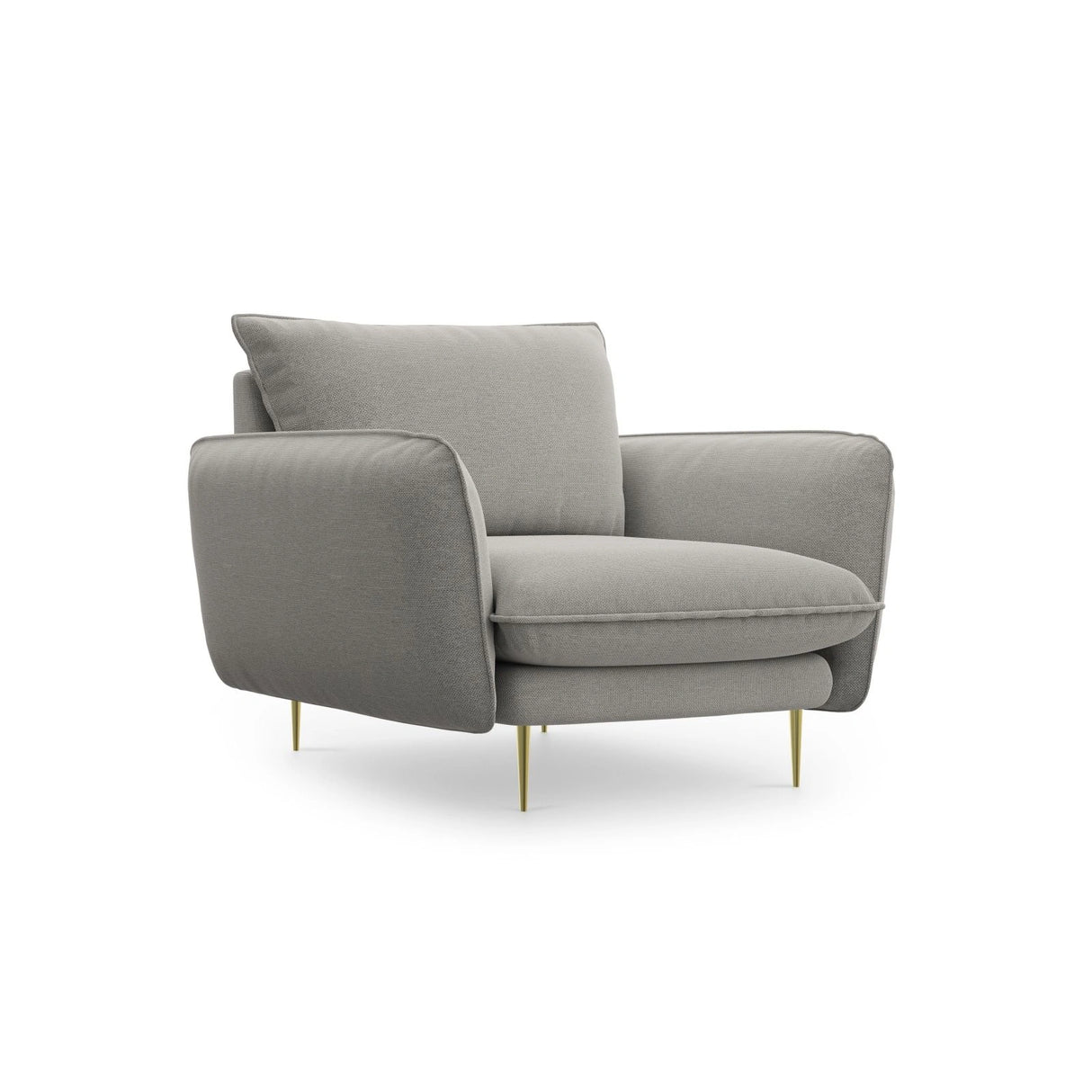 Vienna Sessel aus Strukturierter Stoff in Hellgrau (Asgard 27/ Positano 83), 97x94x95 cm von Cosmopolitan Design – Bild 1