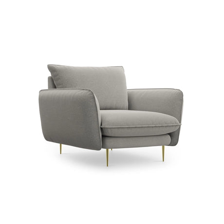 Vienna Sessel aus Strukturierter Stoff in Hellgrau (Asgard 27/ Positano 83), 97x94x95 cm von Cosmopolitan Design – Bild 1