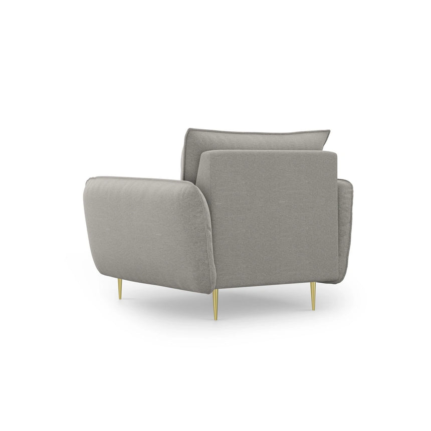 Vienna Sessel aus Strukturierter Stoff in Hellgrau (Asgard 27/ Positano 83), 97x94x95 cm von Cosmopolitan Design – Bild 4
