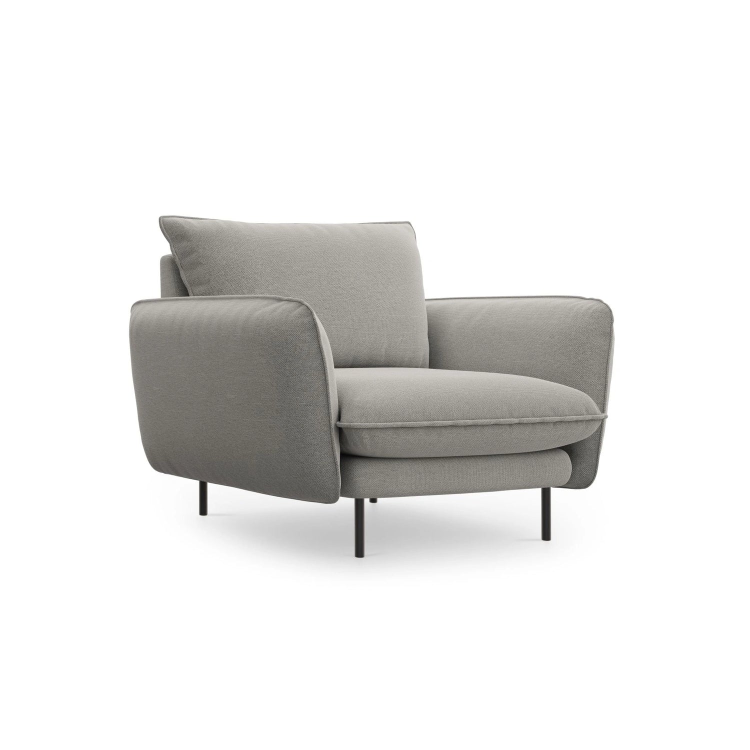 Vienna Sessel aus Strukturierter Stoff in Hellgrau (Asgard 27/ Positano 83), 97x94x95 cm von Cosmopolitan Design – Bild 1
