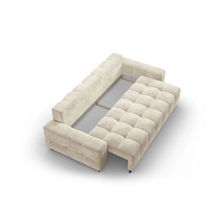 Wicklow 3-Sitzer Sofa mit Schlaffunktion und Stauraum, aus Samt, 250x105x90 cm von Cosmopolitan Design – Bild 4