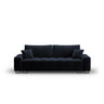 Wicklow 3-Sitzer Sofa mit Schlaffunktion und Stauraum, aus Samt in Dunkelblau (Monolith 79), 250x105x90 cm von Cosmopolitan Design – Bild 1
