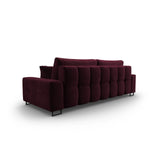Wicklow 3-Sitzer Sofa mit Schlaffunktion und Stauraum, aus Samt in Dunkelrot (Monolith 69), 250x105x90 cm von Cosmopolitan Design – Bild 6