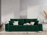 Wicklow 3-Sitzer Sofa mit Schlaffunktion und Stauraum, aus Samt in Flaschengrün (Monolith 37), 250x105x90 cm von Cosmopolitan Design – Bild 2