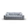 Wicklow 3-Sitzer Sofa mit Schlaffunktion und Stauraum, aus Samt in Hellblau (Monolith 70), 250x105x90 cm von Cosmopolitan Design – Bild 1