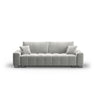 Wicklow 3-Sitzer Sofa mit Schlaffunktion und Stauraum, aus Samt in Hellgrau (Monolith 84), 250x105x90 cm von Cosmopolitan Design – Bild 1