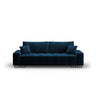 Wicklow 3-Sitzer Sofa mit Schlaffunktion und Stauraum, aus Samt in Königsblau (Monolith 77), 250x105x90 cm von Cosmopolitan Design – Bild 1
