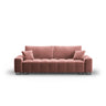 Wicklow 3-Sitzer Sofa mit Schlaffunktion und Stauraum, aus Samt in Rosa (Monolith 63), 250x105x90 cm von Cosmopolitan Design – Bild 1