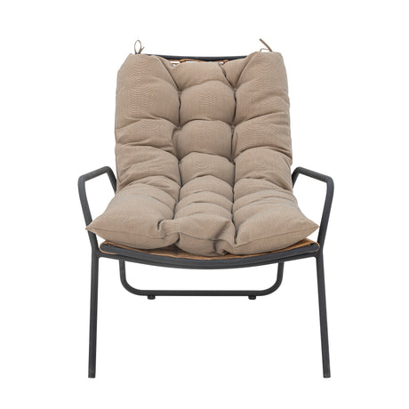 Boel Liegestuhl mit Hocker, Natur, Metall - ZEN ZONE Furniture