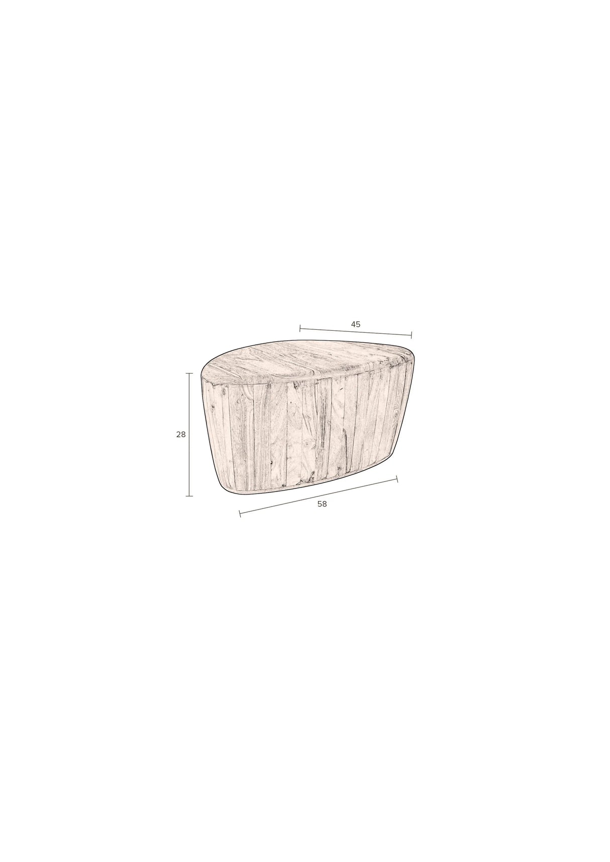 Ayla Beistelltisch 58x45x28 cm von Dutchbone – Produktbild 3