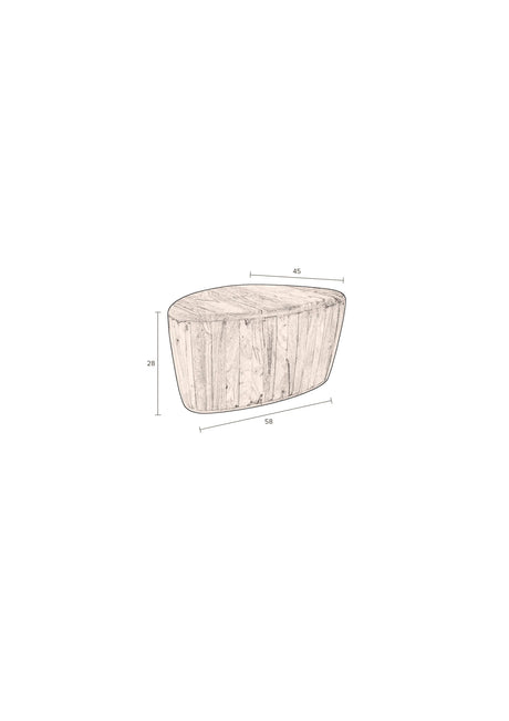 Ayla Beistelltisch 58x45x28 cm von Dutchbone – Produktbild 3