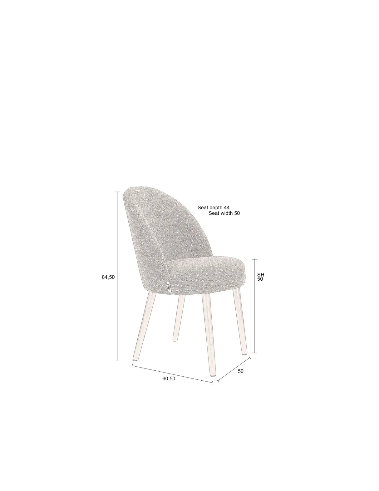 Barbara Stuhl Boucle Ocker von Dutchbone – Produktbild 11