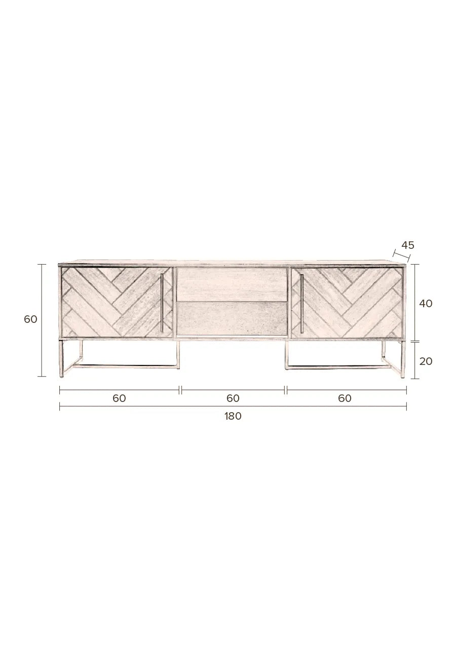 Class Sideboard Niedrig 180x45x60cm von Dutchbone – Produktbild 12