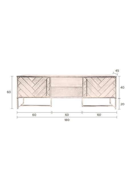 Class Sideboard Niedrig 180x45x60cm von Dutchbone – Produktbild 12