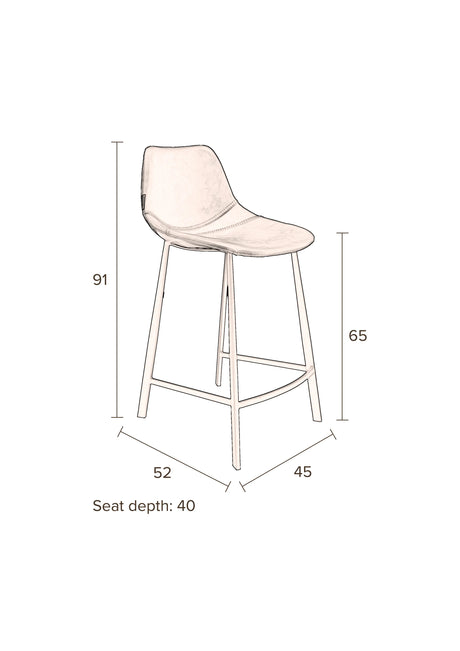 Franky Hocker Braun 65 cm von Dutchbone – Produktbild 9