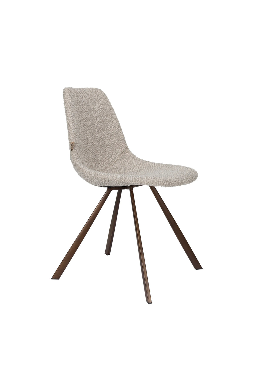 Franky Stuhl Bouclé Beige von Dutchbone – Produktbild 1