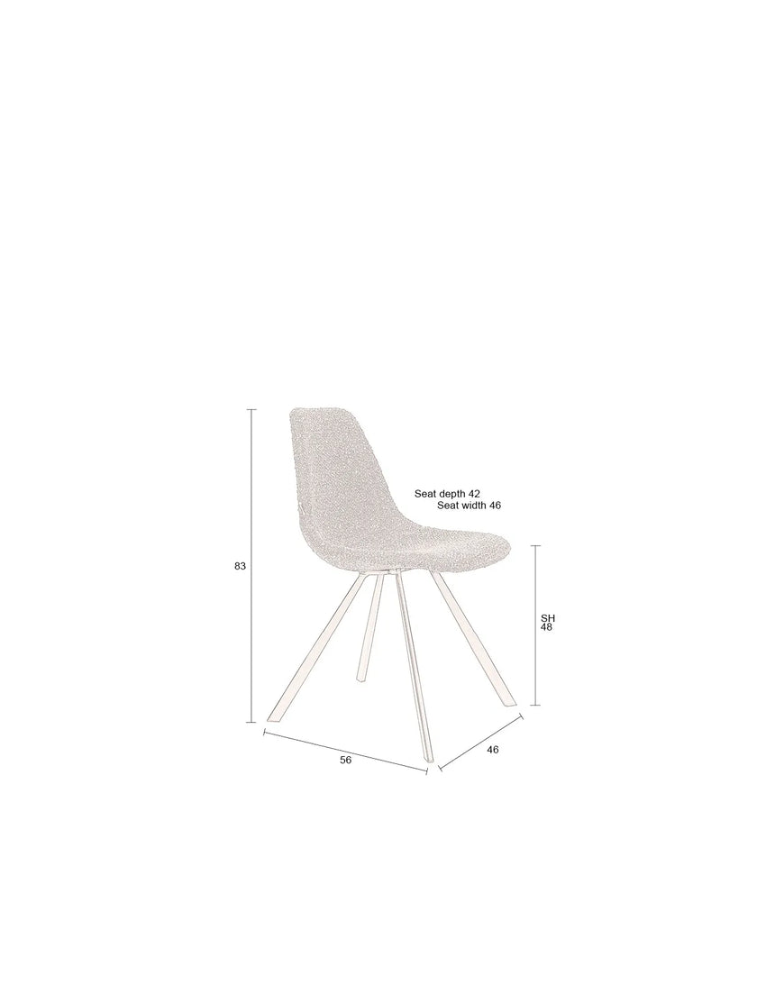 Franky Stuhl Bouclé Beige von Dutchbone – Produktbild 11