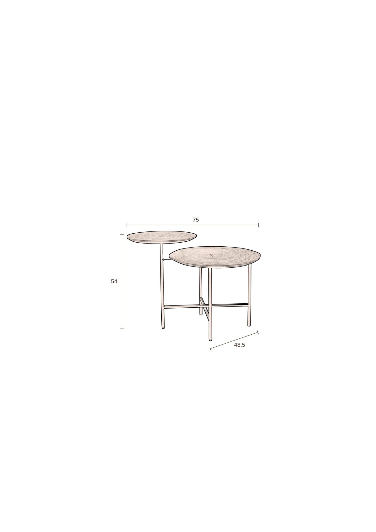 Mathison Beistelltisch 75x48.5x54 cm von Dutchbone – Produktbild 8