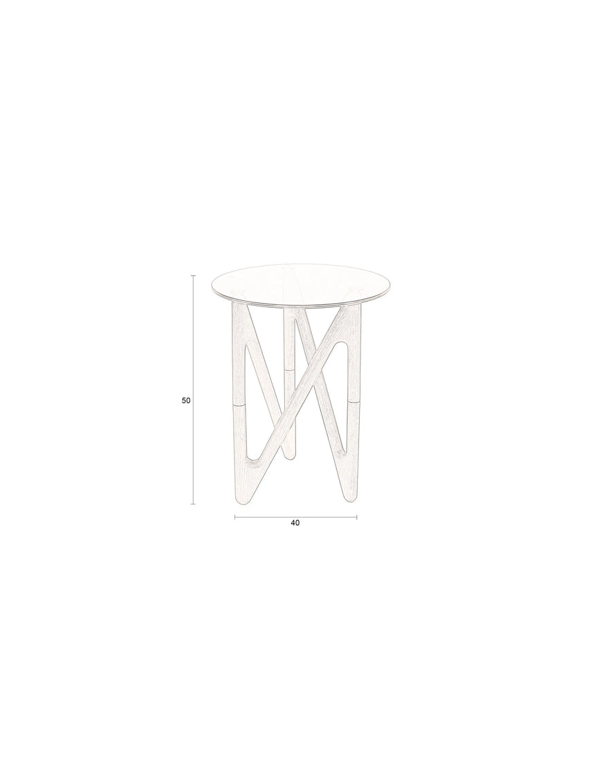 Naia Beistelltisch Walnuss 40x40x50 cm von Dutchbone – Produktbild 8