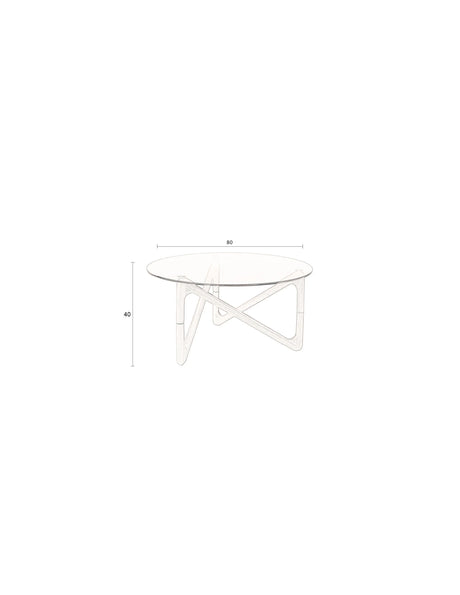 Naia Couchtisch Natur 80x80x40 cm von Dutchbone – Produktbild 7