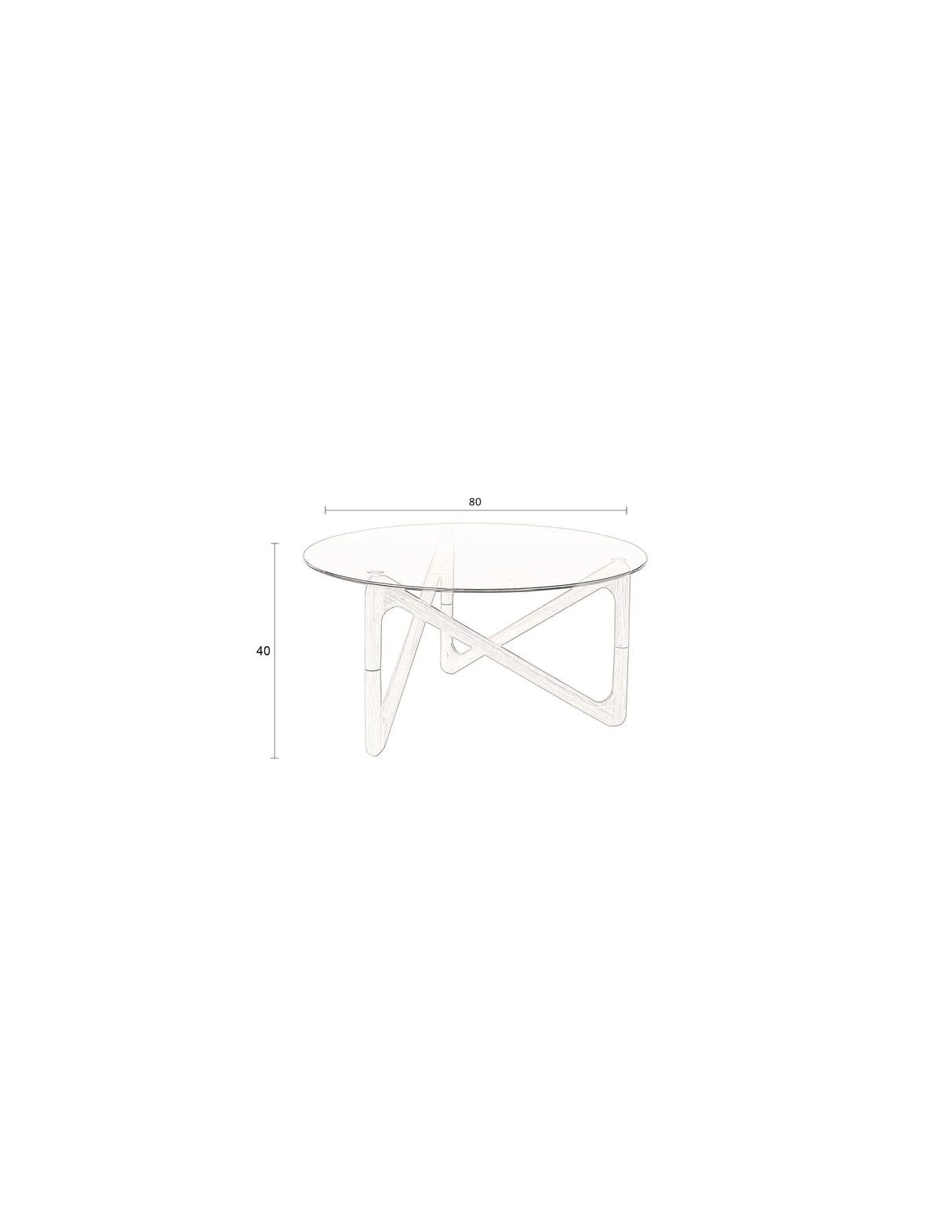 Naia Couchtisch Walnuss 80x80x40 cm von Dutchbone – Produktbild 8