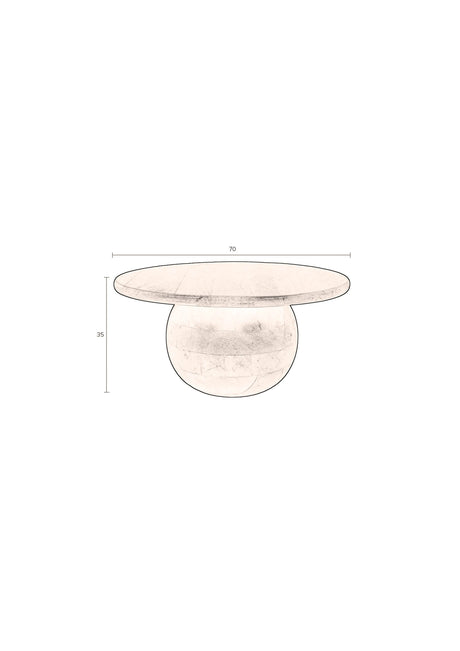 Oblivian Couchtisch Kaffee 70x70x35 cm von Dutchbone – Produktbild 3