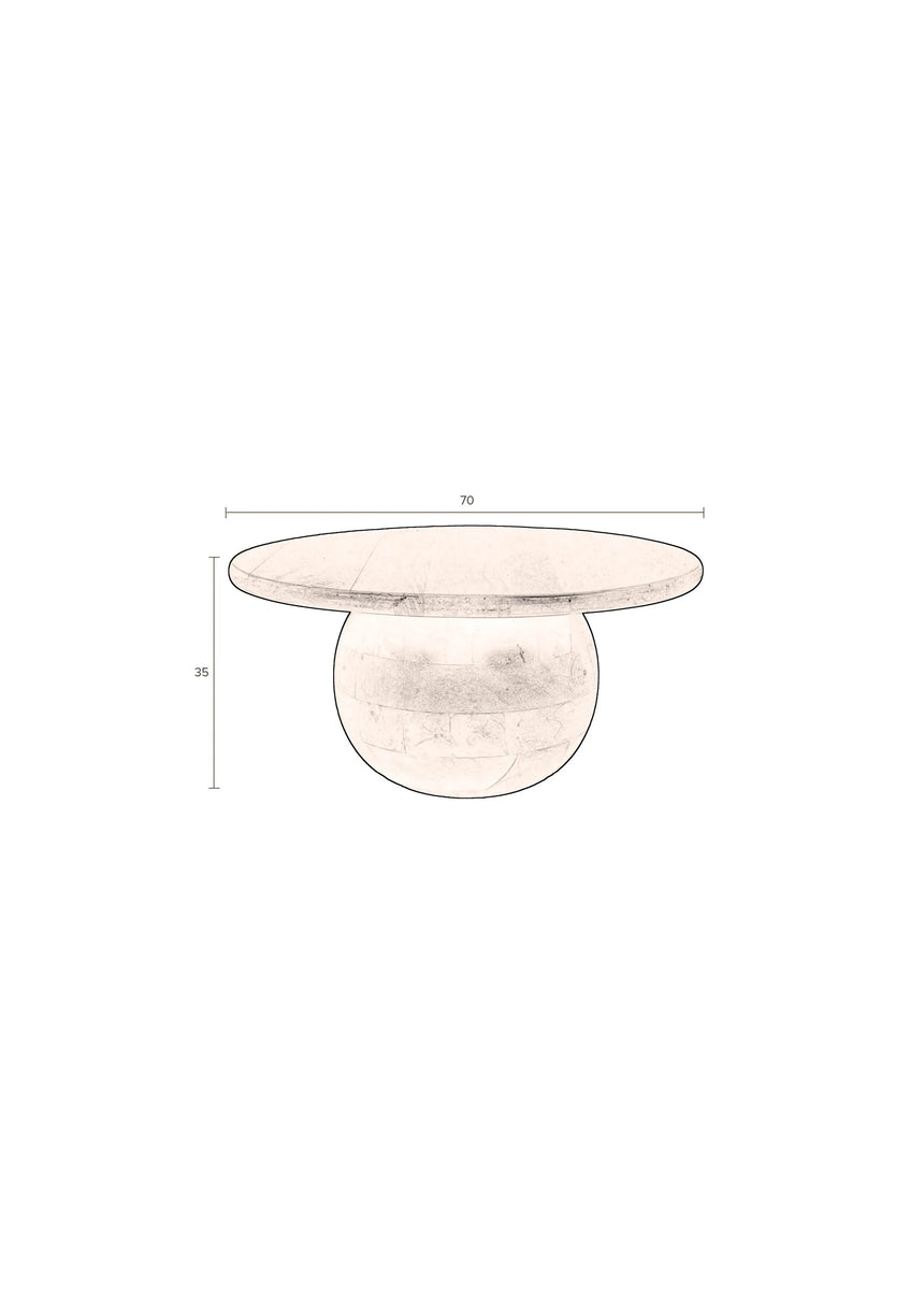 Oblivian Couchtisch Kaffee 70x70x35 cm von Dutchbone – Produktbild 3
