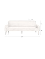 Preston Sofa Beige 200x84x78 cm von Dutchbone – Produktbild 8