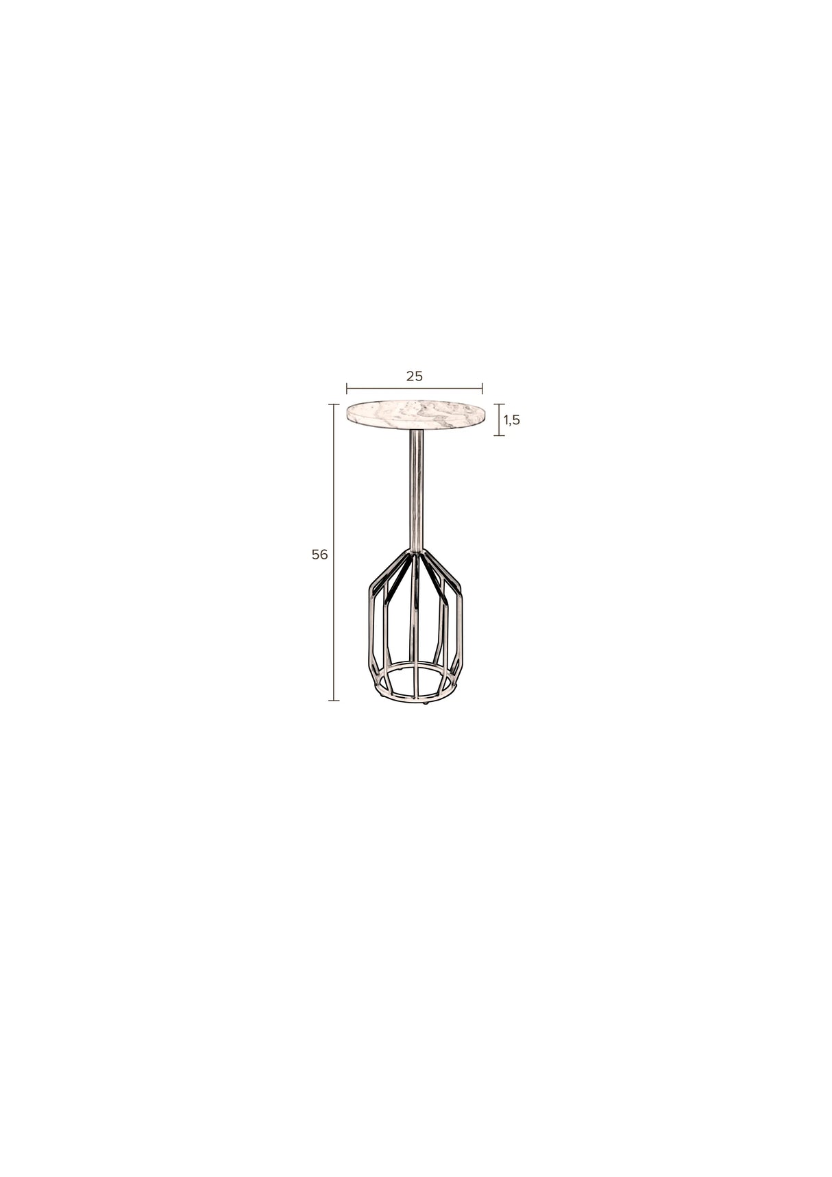 Salerno Beistelltisch M 25x25x56 cm von Dutchbone – Produktbild 6