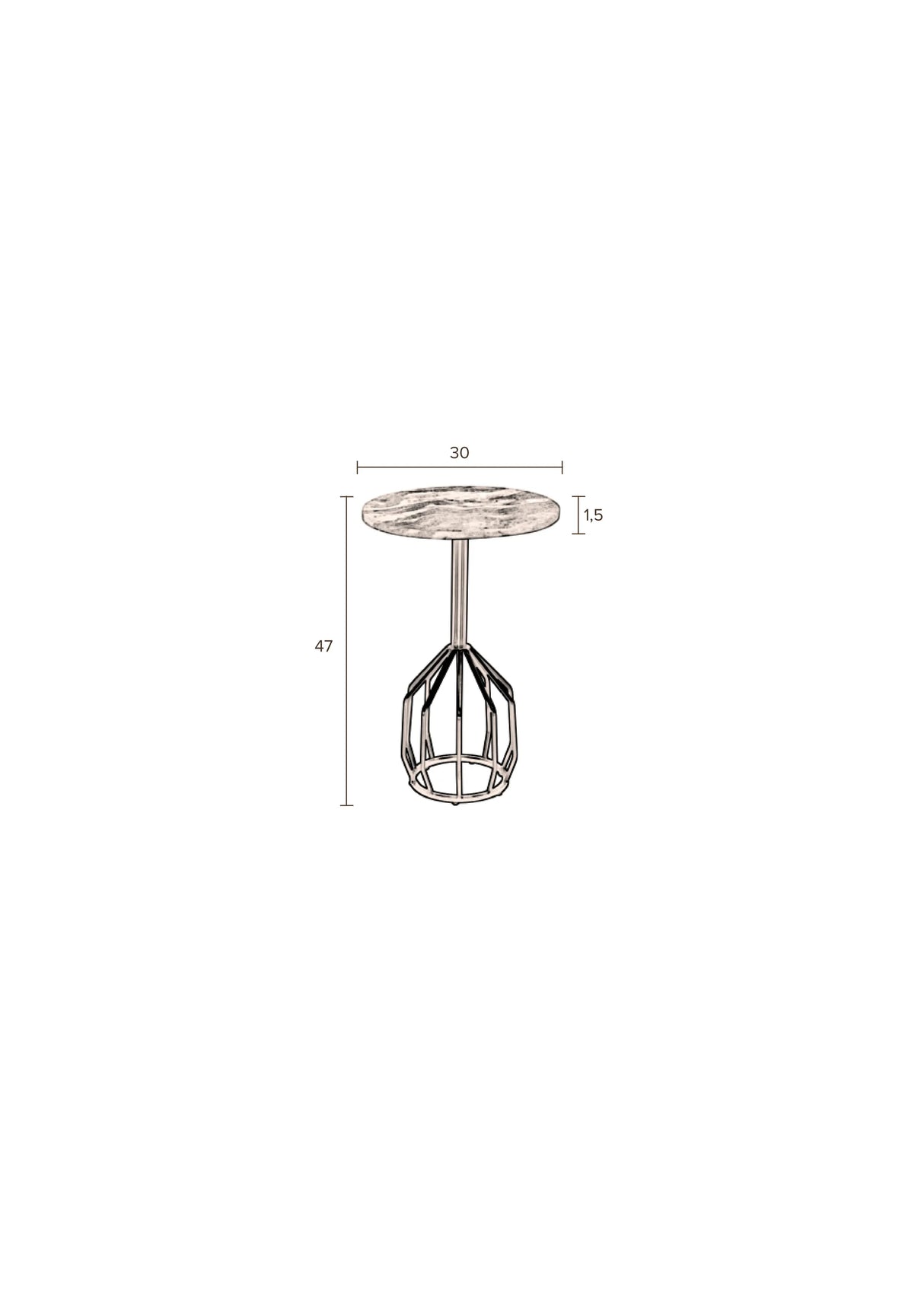 Salerno Beistelltisch S 30x30x47 cm von Dutchbone – Produktbild 6