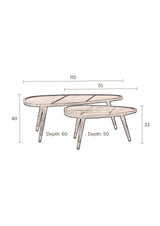 Sham Couchtisch Rosenholz (2er Set) von Dutchbone – Produktbild 8