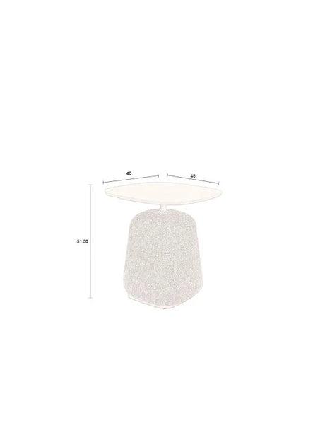 Shelly Beistelltisch Off-White 48x48x52 von Dutchbone – Produktbild 8