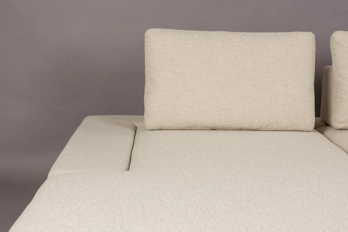 Shelly Sofa Chaiselongue Links Off-White 308x184x90 von Dutchbone – Produktbild 8