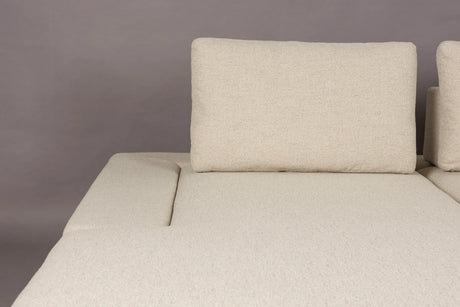 Shelly Sofa Chaiselongue Links Off-White 308x184x90 von Dutchbone – Produktbild 8