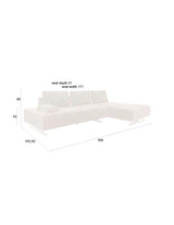 Shelly Sofa Chaiselongue Rechts Zimt 308x184x90 von Dutchbone – Produktbild 10