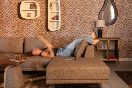 Shelly Sofa Chaiselongue Rechts Zimt 308x184x90 von Dutchbone – Produktbild 12