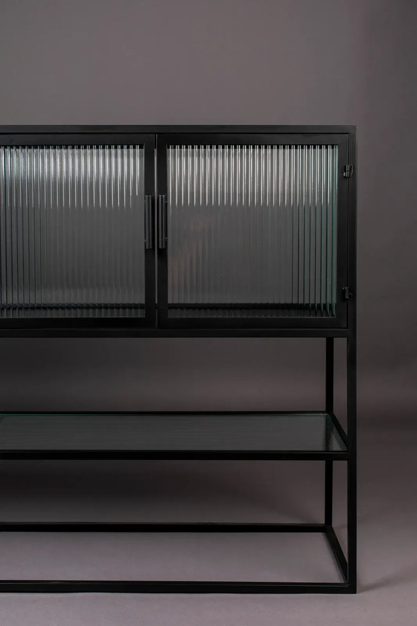 Sideboard Boli aus pulverbeschichtetem Stahl in Schwarz, 150×35×90 cm - ZEN ZONE Furniture