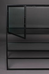 Sideboard Boli aus pulverbeschichtetem Stahl in Schwarz, 150×35×90 cm