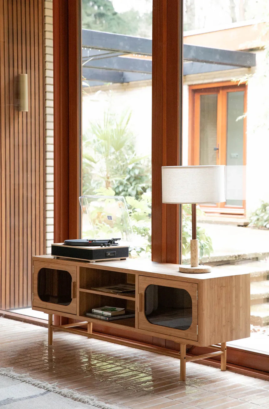 Sideboard Caroun aus Bambusholz in Braun, 150x40x55 cm - ZEN ZONE Furniture
