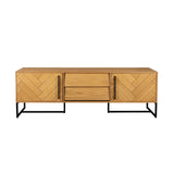 Sideboard Class aus Eichenfurnier in Braun, 180×45×60 cm