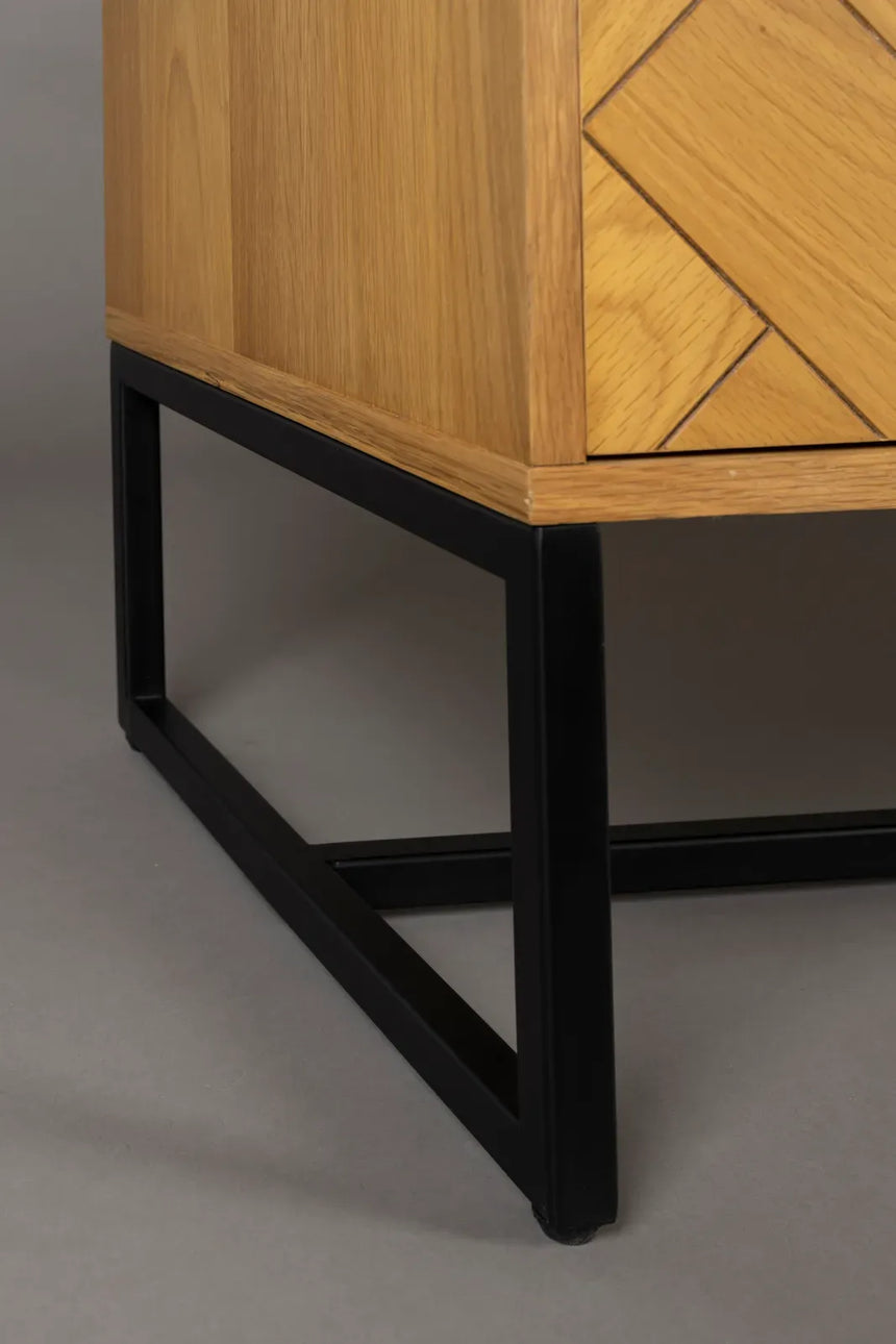 Sideboard Class aus Eichenfurnier in Braun, 180×45×60 cm - ZEN ZONE Furniture