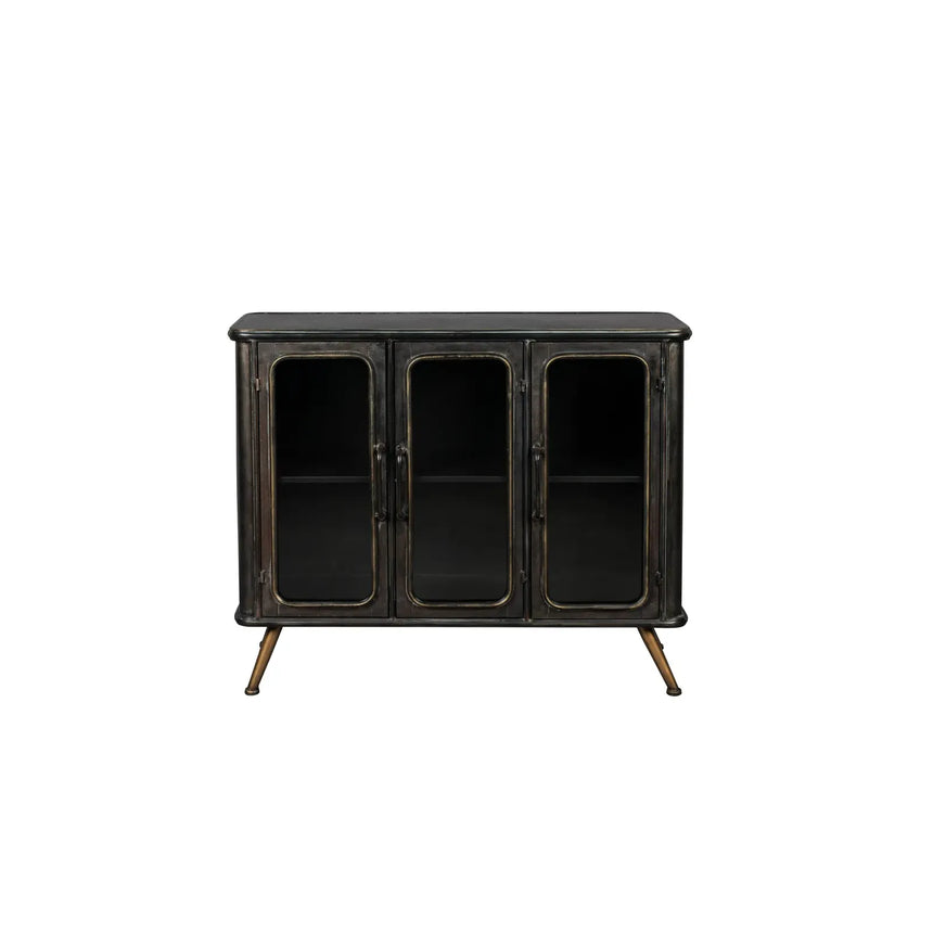 Sideboard Denza aus Eisen in Schwarz, 100×37×80 cm - ZEN ZONE Furniture