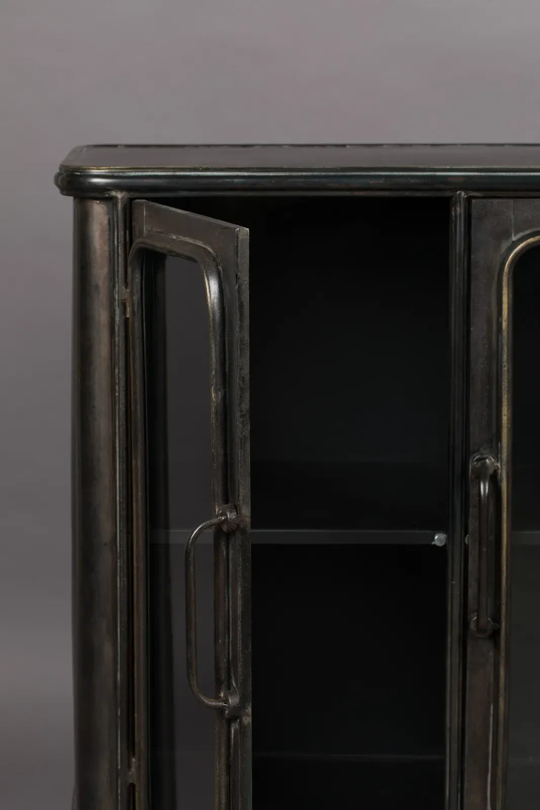 Sideboard Denza aus Eisen in Schwarz, 100×37×80 cm