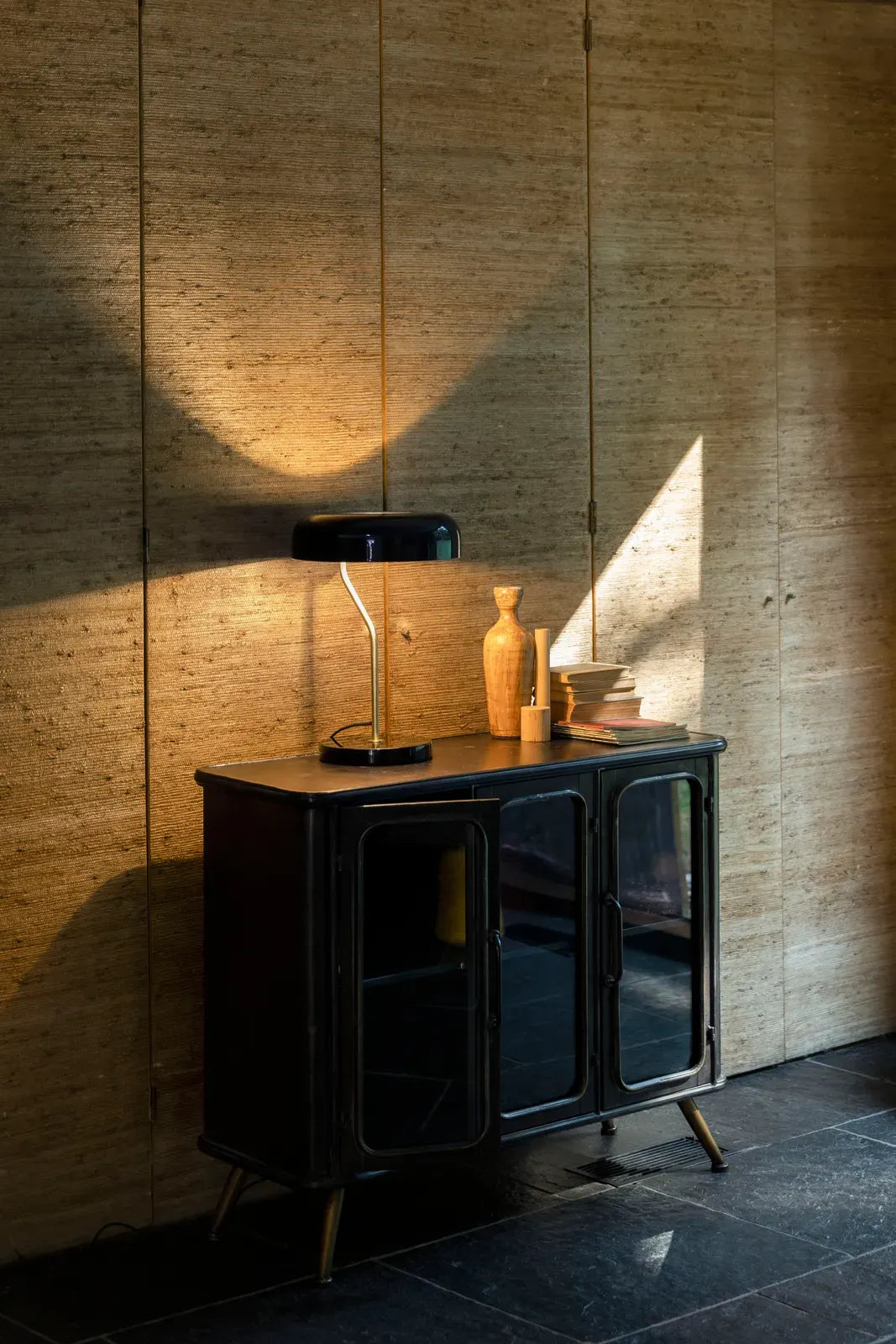 Sideboard Denza aus Eisen in Schwarz, 100×37×80 cm