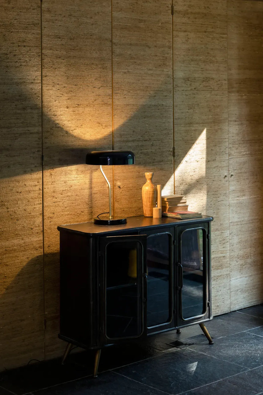 Sideboard Denza aus Eisen in Schwarz, 100×37×80 cm - ZEN ZONE Furniture