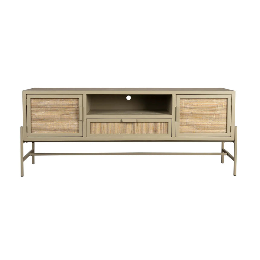 Sideboard Yasu aus Fichtenholz in Beige, 148×38×60 cm - ZEN ZONE Furniture