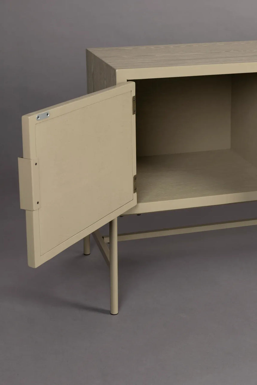 Sideboard Yasu aus Fichtenholz in Beige, 148×38×60 cm - ZEN ZONE Furniture